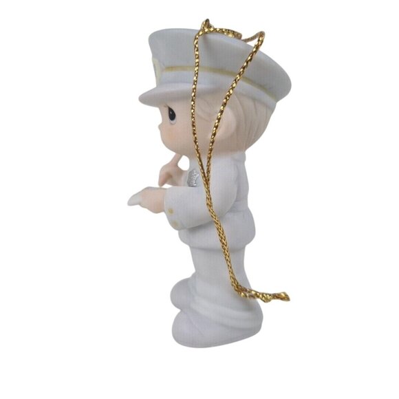 Precious Moments 102377 Trust and Obey Policeman Porcelain Christmas Ornament - Picture 2 of 7